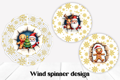 Christmas wind spinner PNG | Hole in wall wind spinner Product Image 1