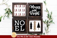 Mini Christmas Square Sign Bundle Vol 2 | Christmas SVG Product Image 1