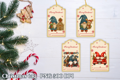 Christmas tags printable | Christmas gnome gift tag PNG Product Image 1