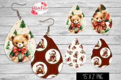 Christmas Teddy Bears | 4 Sets of Teardrop Earrings Product Image 1