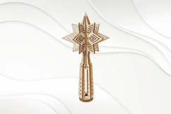 Christmas Tree Topper, laser cut vector design. Product Image 1