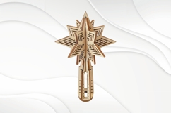 Christmas Tree Topper, laser cut vector design. Product Image 5