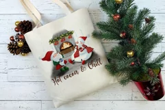 Hot cocoa and chill- snowman and gnome PNG sublimation Product Image 2