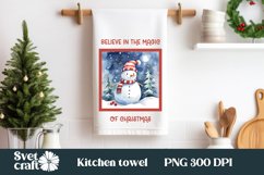 Christmas snowman kitchen towel sublimation