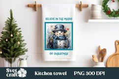 Christmas snowman kitchen towel | Towel design