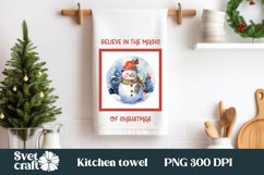 Christmas kitchen towel bundle I Snowman dish towel design Product Image 4