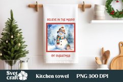 Christmas kitchen towel bundle I Snowman dish towel design Product Image 7