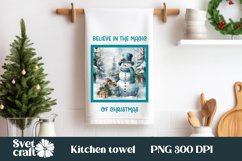 Christmas kitchen towel bundle I Snowman dish towel design Product Image 8