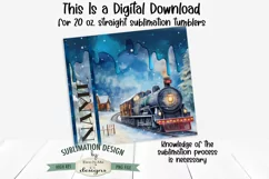 Holiday Christmas Train Seamless 20 oz Tumbler Design Product Image 3