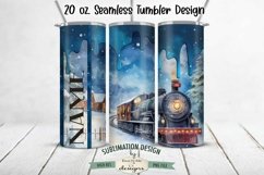 Holiday Christmas Train Seamless 20 oz Tumbler Design Product Image 1