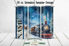 Holiday Christmas Train Seamless 20 oz Tumbler Design Product Image 1