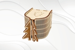 Christmas Tree Box, laser cutting design. Laser cut pattern Product Image 4