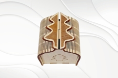 Christmas Tree Box, laser cutting design. Laser cut pattern Product Image 3