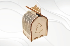 Christmas Tree Box, laser cutting design. Laser cut pattern Product Image 2