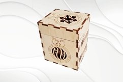 Set Christmas decoration in box vector files for laser cut Product Image 4
