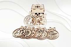 Set Christmas decoration in box vector files for laser cut Product Image 10