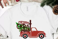 Merry Christ-Mas svg - Christmas Vintage Truck Product Image 2
