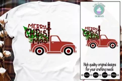 Merry Christ-Mas svg - Christmas Vintage Truck Product Image 1