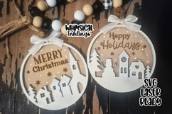 Christmas Village Ornaments Laser SVG Product Image 1