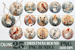 Whimsical Christmas Ornaments Sublimation Bundle PNG Product Image 2