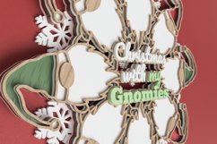 Gnome Ornament Laser Cut File - 'Christmas With My Gnomies' Product Image 5