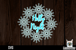 Papercut snowflake wreath frame, Holly Night Ornament Product Image 1