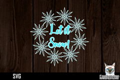 Papercut snowflake wreath frame, Let it Snow Ornament Product Image 1