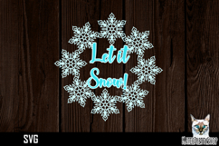 Papercut snowflake wreath frame, Let it Snow Ornament Product Image 1