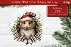 Christmas wind spinner Christmas Animal Sublimation Round Product Image 1