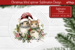 Christmas wind spinner Christmas Animal Sublimation Round Product Image 1