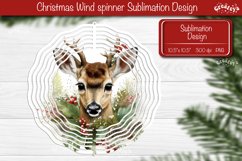 Christmas wind spinner Christmas Animal Sublimation Round Product Image 1
