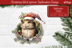Christmas wind spinner Christmas Animal Sublimation Round Product Image 1