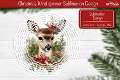 Christmas wind spinner Christmas Animal Round Sublimation Product Image 1