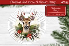 Christmas wind spinner Christmas Animal Round Sublimation Product Image 1