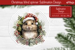 Christmas wind spinner Christmas Animal Round Sublimation Product Image 1