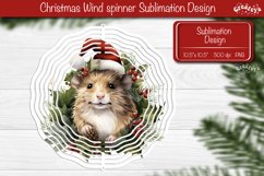 Christmas wind spinner Christmas Animal Round Sublimation Product Image 1