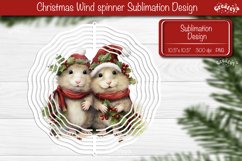 Christmas wind spinner Sublimation Round Christmas Animals Product Image 1