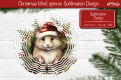 Christmas wind spinner Sublimation Round Christmas Animal Product Image 1