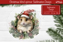 Christmas wind spinner Sublimation Round Christmas Animal Product Image 1
