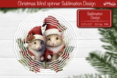 Christmas wind spinner Christmas Animal Sublimation Round Product Image 1