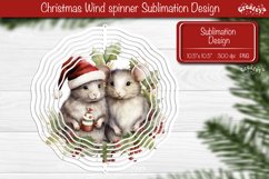 Christmas wind spinner Christmas Animal Sublimation Round Product Image 1