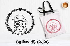 Christmas wreath SVG design | Christmas silhouette SVG Product Image 1