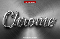 Chrome 3D editable text effect Product Image 1