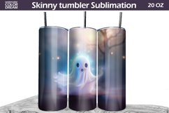 Cute Ghost Tumbler Sublimation | Halloween Tumbler Wrap Product Image 1