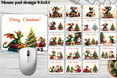Christmas dragon mouse pad bundle | Christmas mousepad Product Image 1