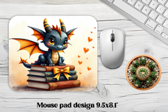 Christmas dragon mouse pad sublimation | Christmas mousepad Product Image 1