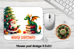 Christmas dragon mouse pad sublimation | Christmas mousepad Product Image 1