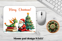 Christmas dragon mouse pad sublimation | Christmas mousepad Product Image 1