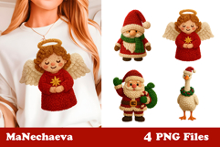 Latch Hook Yarn Christmas Sublimation | Cute Holiday Clipart Product Image 1