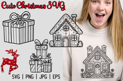 Merry Christmas SVG, Cute Christmas Clipart Product Image 1